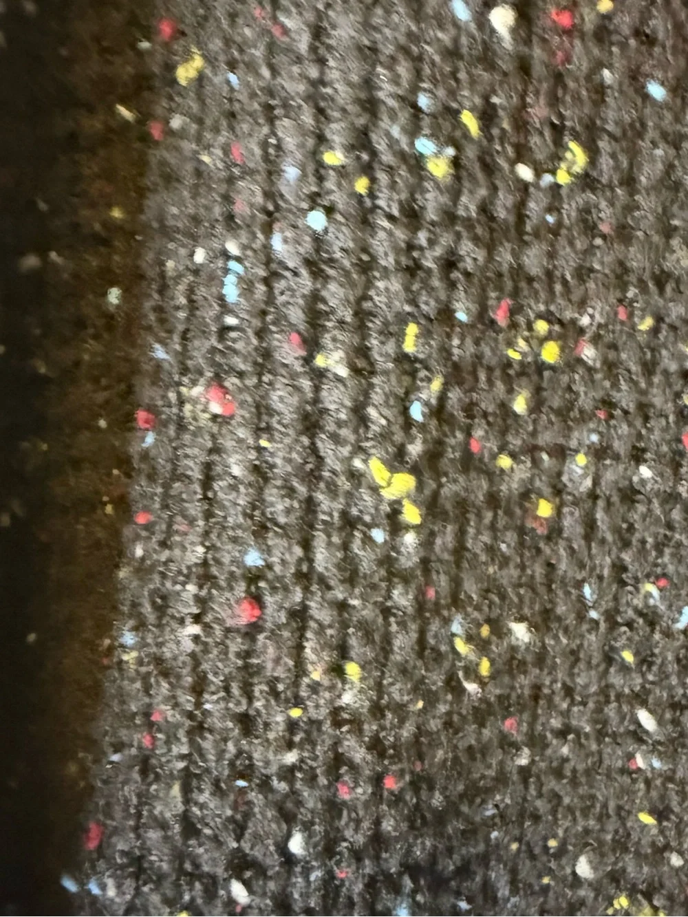 Black Speckled Chunky Knit Henley Sweater XXL Boho Chic Cozy Winter Pullover